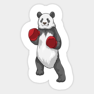 Panda as Boxer with Boxing gloves Sticker